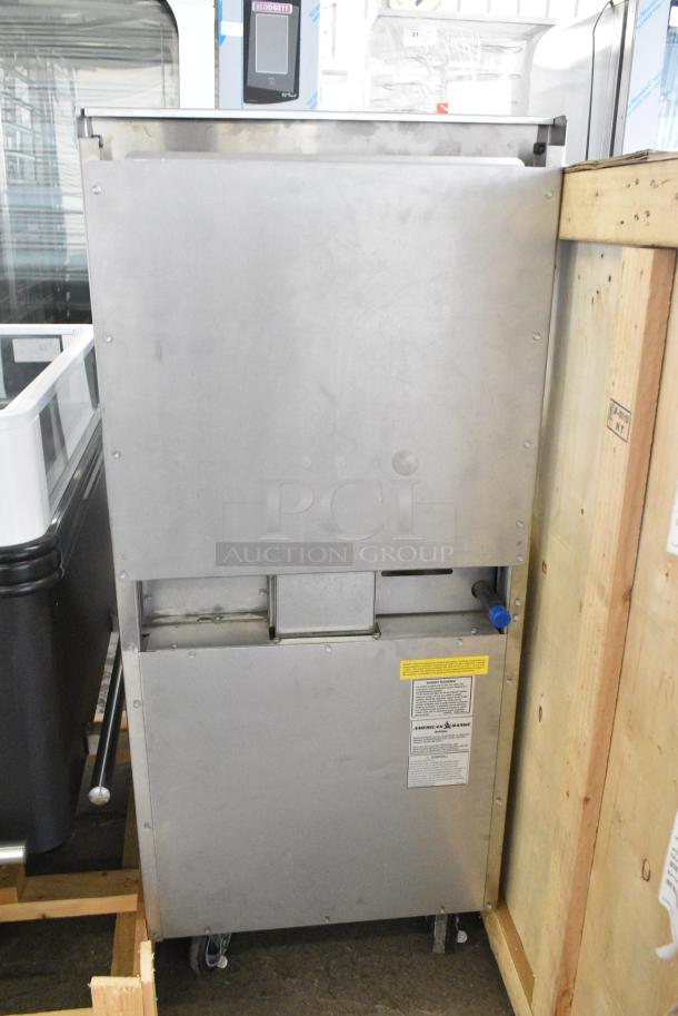 BRAND NEW SCRATCH AND DENT! 2018 American Range AR2B-12RG Stainless Steel Commercial Natural Gas Powered 2 Burner Range w/ Flat Top Griddle, Oven, Over Shelf and Back Splash on Commercial Casters. - Image 8 of 11