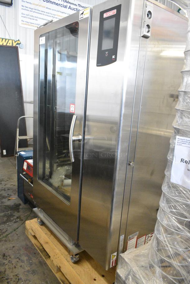 BRAND NEW SCRATCH AND DENT! 2019 Blodgett BCT-202/KPE 2.20 Stainless Steel Commercial Electric Powered Roll In Rack Combi Convection Oven w/ View Through Door and Metal Pan Transport Rack. 400 Volts, 3 Phase. - Image 1 of 6