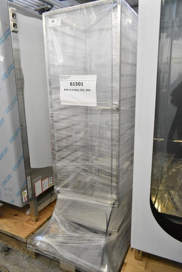 BRAND NEW SCRATCH AND DENT! Blodgett Metal Roll In Oven Rack 99 Plate Capacity Trolley on Commercial Casters. - Image 2 of 5