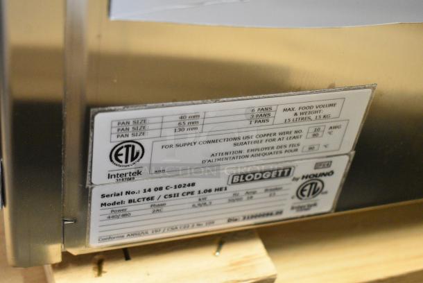 BRAND NEW SCRATCH AND DENT! Blodgett BLCT6E/CSII CPE 1.06 HE1 Stainless Steel Commercial Electric Powered Combi Convection Oven w/ View Through Door and Metal Oven Racks. Comes w/ Stacking Kit! 440/480 Volts, 3 Phase. - Image 8 of 8