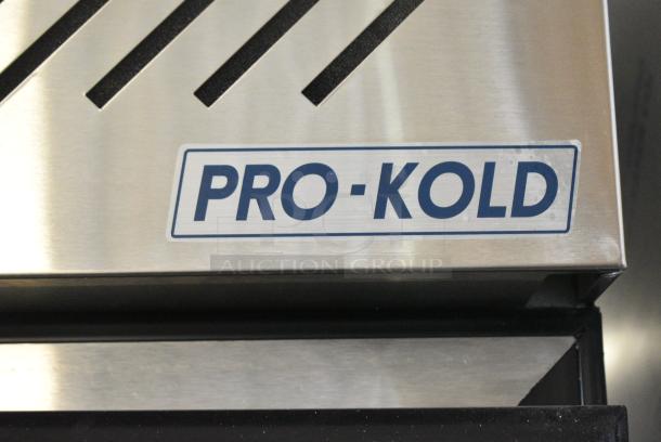 BRAND NEW SCRATCH AND DENT! Pro-Kold EVC20-F1 Metal Commercial Single Door Reach In Cooler Merchandiser w/ Poly Coated Racks on Commercial Casters. 115 Volts, 1 Phase. Tested and Working! - Image 2 of 8