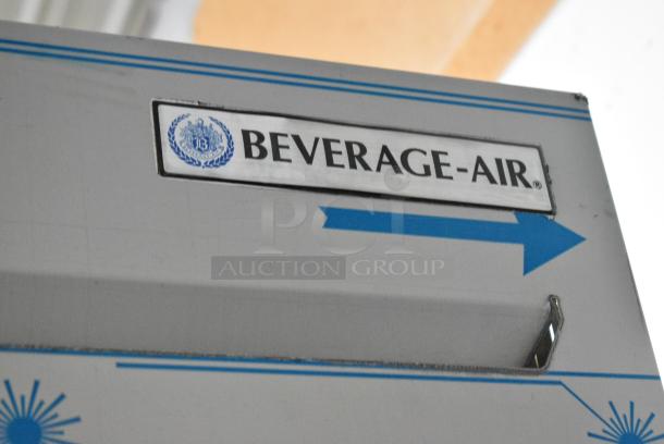 BRAND NEW SCRATCH AND DENT! Beverage Air TMR2HC-1S Stainless Steel Commercial 2 Door Reach In Cooler w/ Poly Coated Racks on Commercial Casters. 115 Volts, 1 Phase. Tested and Working! - Image 2 of 8