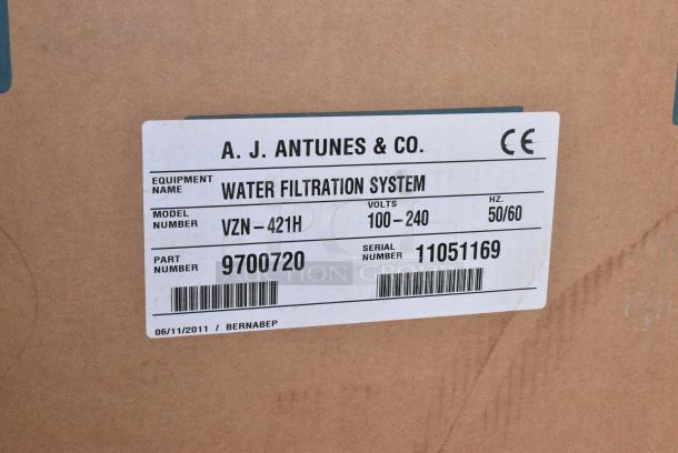 BRAND NEW IN BOX! AJ Antunes VZN-421H Water Filtration System. 100-240 Volts, 1 Phase. - Image 3 of 3