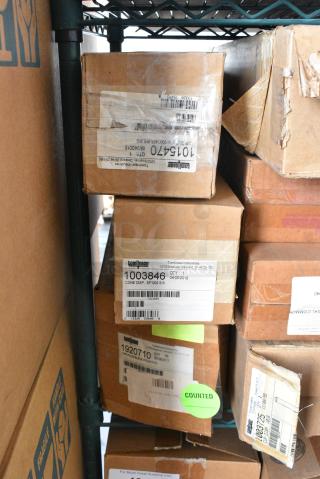 3 BRAND NEW SCRATCH AND DENT! Tomlinson Items Including 1015470 Simpli-Flex ESF2000 Pull-Type Black Wall Mount Black Plastic 3.5 - 44 oz. Cup Dispenser, 1003846 Ice Cream Cone Dispenser and 1920710 Plastic Lid for Ice Cream Cone Dispenser. 3 Times Your Bid!