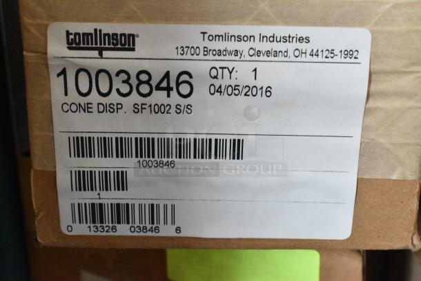 3 BRAND NEW SCRATCH AND DENT! Tomlinson Items Including 1015470 Simpli-Flex ESF2000 Pull-Type Black Wall Mount Black Plastic 3.5 - 44 oz. Cup Dispenser, 1003846 Ice Cream Cone Dispenser and 1920710 Plastic Lid for Ice Cream Cone Dispenser. 3 Times Your Bid! - Image 3 of 4