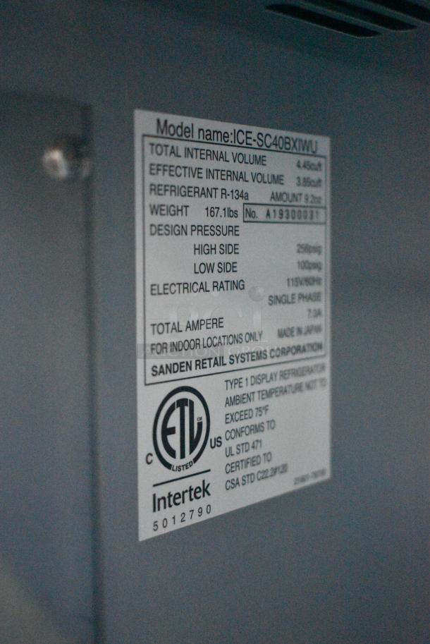 BRAND NEW SCRATCH AND DENT! Lumilinna ICE-SC40BXIWU Metal Commercial Single Door Beverage Cooler Crystallizer / Slush Cooler. 115 Volts, 1 Phase. Does Not Have Power Cord Tested and Working! - Image 4 of 4