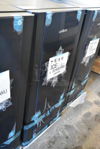 BRAND NEW SCRATCH AND DENT! Lumilinna ICE-SC40BXIWU Metal Commercial Single Door Beverage Cooler Crystallizer / Slush Cooler. Does Not Have Power Cord.115 Volts, 1 Phase. Tested and Working!