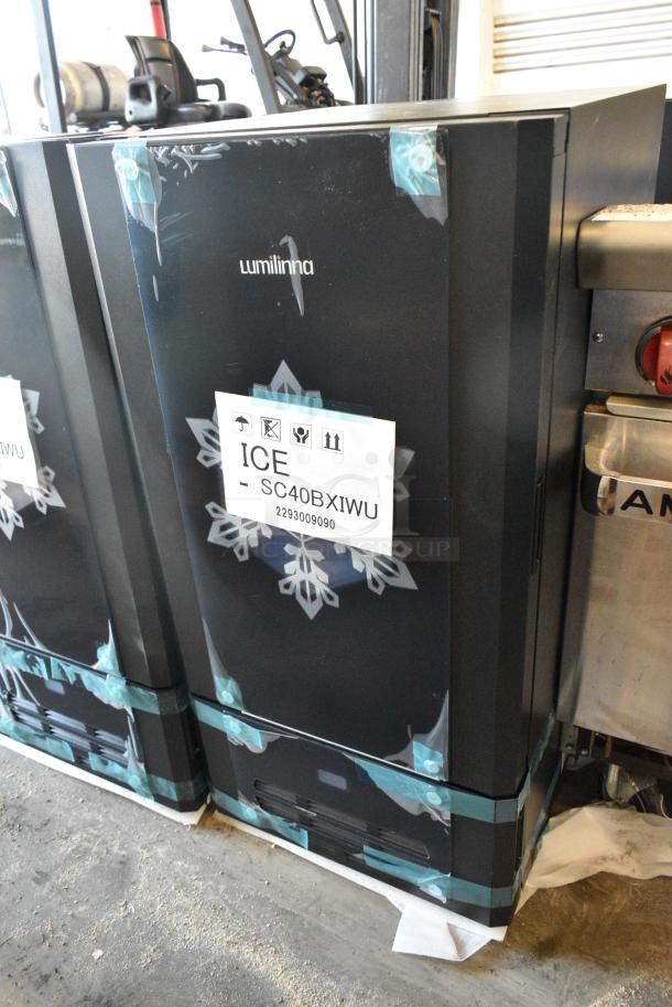 BRAND NEW SCRATCH AND DENT! Lumilinna ICE-SC40BXIWU Metal Commercial Single Door Beverage Cooler Crystallizer / Slush Cooler. Does Not Have Power Cord.115 Volts, 1 Phase. Tested and Working! - Image 1 of 5
