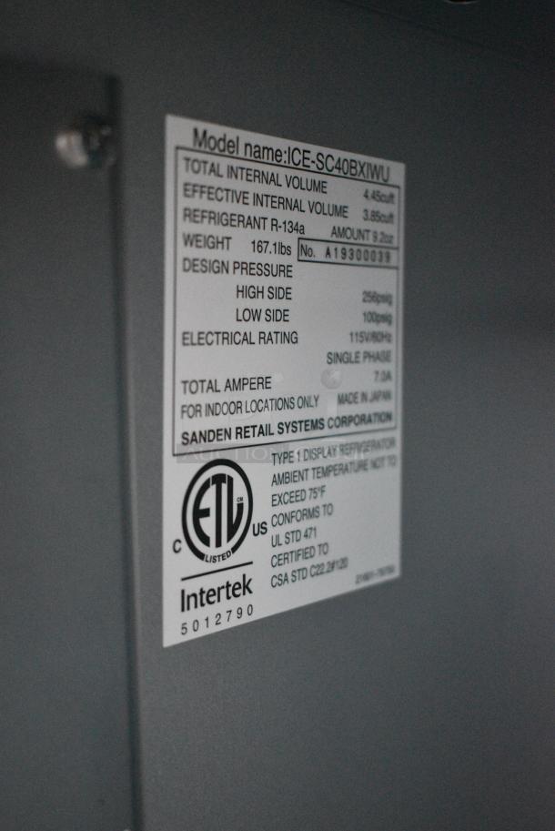 BRAND NEW SCRATCH AND DENT! Lumilinna ICE-SC40BXIWU Metal Commercial Single Door Beverage Cooler Crystallizer / Slush Cooler. Does Not Have Power Cord.115 Volts, 1 Phase. Tested and Working! - Image 5 of 5