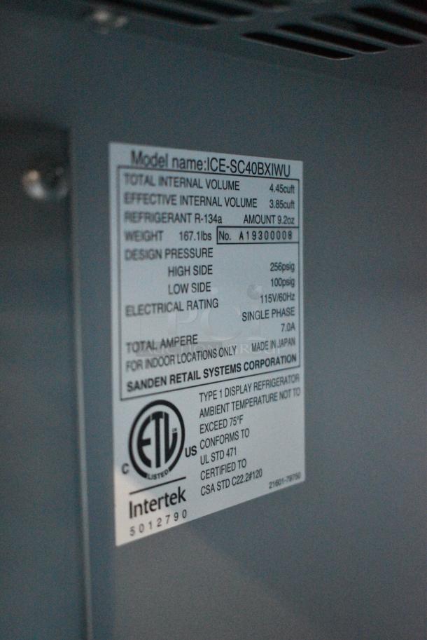 BRAND NEW SCRATCH AND DENT! Lumilinna ICE-SC40BXIWU Metal Commercial Single Door Beverage Cooler Crystallizer / Slush Cooler. Does Not Have Power Cord.115 Volts, 1 Phase. Tested and Working! - Image 5 of 5