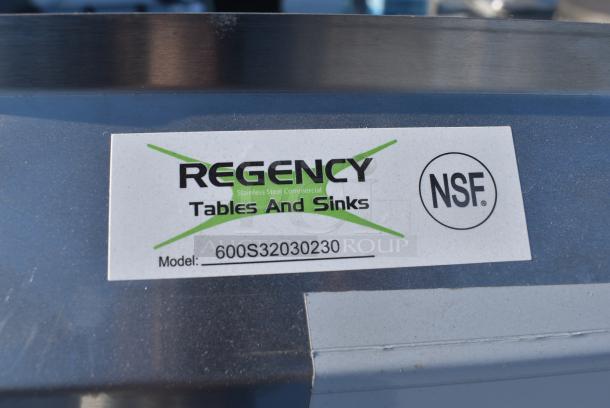 BRAND NEW SCRATCH AND DENT! Regency 600S32030230 Stainless Steel 3 Bay Sink w/ Dual Drain Boards. No Legs. - Image 5 of 5