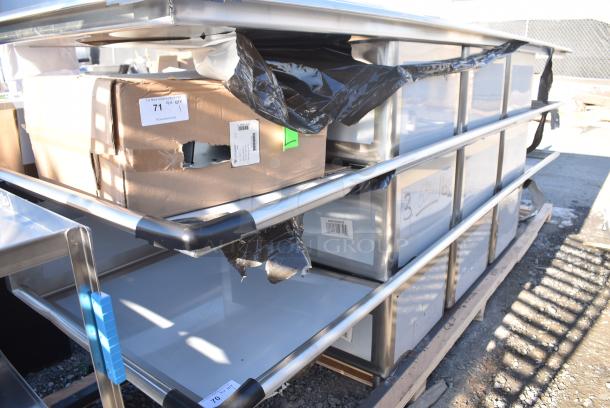 BRAND NEW SCRATCH AND DENT! Regency 600S32030230 Stainless Steel 3 Bay Sink w/ Dual Drain Boards. No Legs. - Image 2 of 4