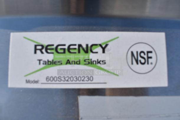 BRAND NEW SCRATCH AND DENT! Regency 600S32030230 Stainless Steel 3 Bay Sink w/ Dual Drain Boards. No Legs. - Image 4 of 4
