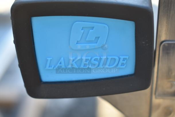 BRAND NEW SCRATCH AND DENT! Lakeside Stainless Steel 2 Tier Cart on Commercial Casters - Image 5 of 5