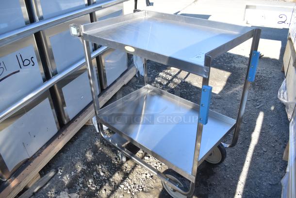 BRAND NEW SCRATCH AND DENT! Lakeside Stainless Steel 2 Tier Cart on Commercial Casters - Image 3 of 5