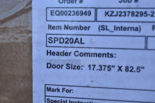 BRAND NEW SCRATCH AND DENT! SPD20AL Stainless Steel Kitchen Door. 17.5x82.5 - Image 4 of 7