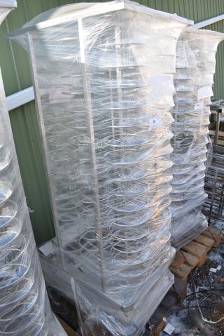 BRAND NEW SCRATCH AND DENT! Blodgett Metal Roll In Oven Rack 99 Plate Capacity Trolley on Commercial Casters.
