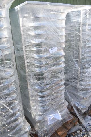 BRAND NEW SCRATCH AND DENT! Blodgett Metal Roll In Oven Rack 99 Plate Capacity Trolley on Commercial Casters.