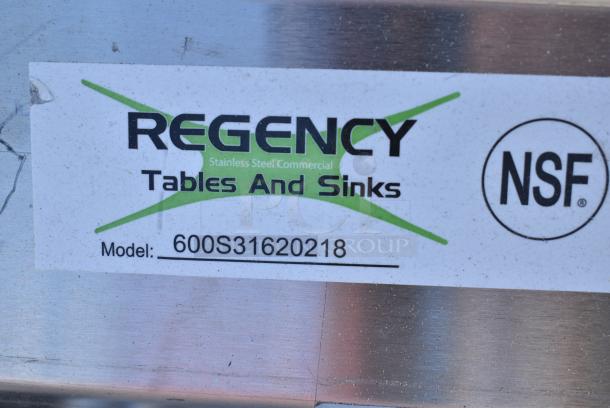 BRAND NEW SCRATCH AND DENT! Regency 600S31620218 Stainless Steel 3 Bay Sink w/ Dual Drain Boards. - Image 6 of 6