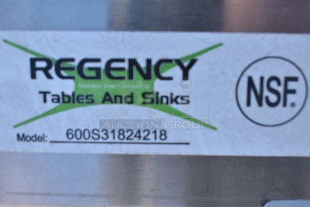 BRAND NEW SCRATCH AND DENT! Regency 600S31824218 Stainless Steel 3 Bay Sink w/ Dual Drain Boards. - Image 7 of 7