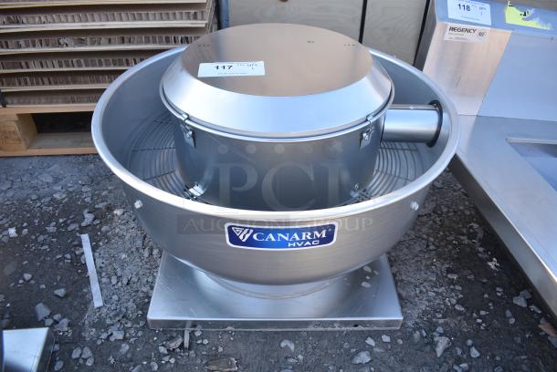 BRAND NEW SCRATCH AND DENT! Canarm ALX105-UD  10 1/2" Variable Speed Capable Upblast Direct Drive Aluminum Exhauster. 115/230 Volts, 1 Phase. - Image 1 of 4