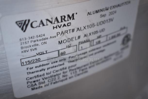 BRAND NEW SCRATCH AND DENT! Canarm ALX105-UD  10 1/2" Variable Speed Capable Upblast Direct Drive Aluminum Exhauster. 115/230 Volts, 1 Phase. - Image 4 of 4