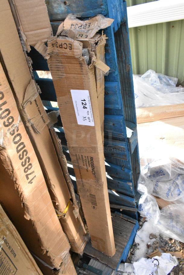 3 BRAND NEW SCRATCH AND DENT! Items Including Regency 460ECP34 34" NSF Chrome Post, . May Be Missing Pieces. 3 Times Your Bid! - Image 1 of 3