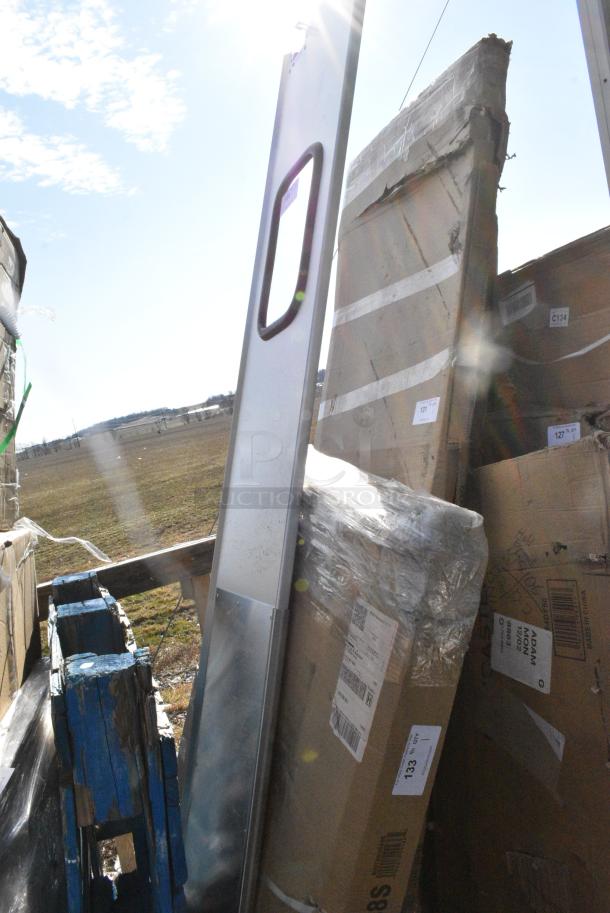 BRAND NEW SCRATCH AND DENT! Metal Swinging Kitchen Door - Image 2 of 2