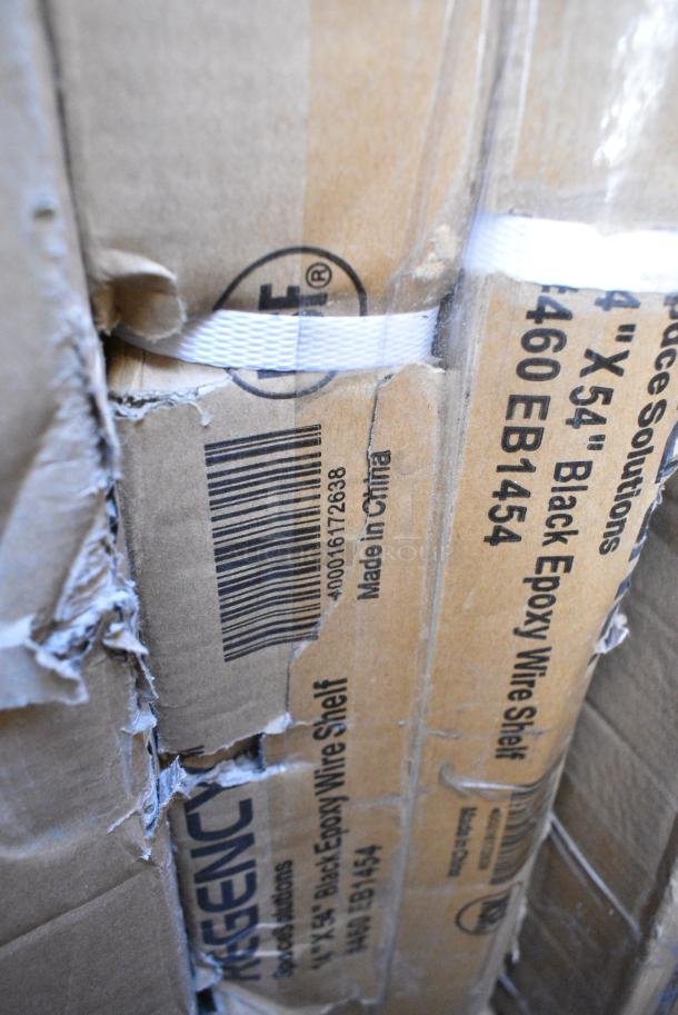 2 BRAND NEW SCRATCH AND DENT! Box of 4 Regency 460EB1454 14" x 54" NSF Black Epoxy Wire Shelf. May Be Missing Pieces. 2 Times Your Bid! - Image 2 of 2
