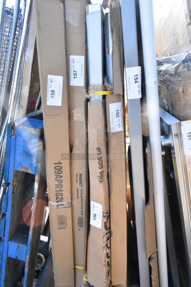 BRAND NEW SCRATCH AND DENT! Regency 600T3060G 30" x 60" 18-Gauge 304 Stainless Steel Commercial Work Table with Galvanized Legs and Undershelf. May Be Missing Pieces. - Image 2 of 3