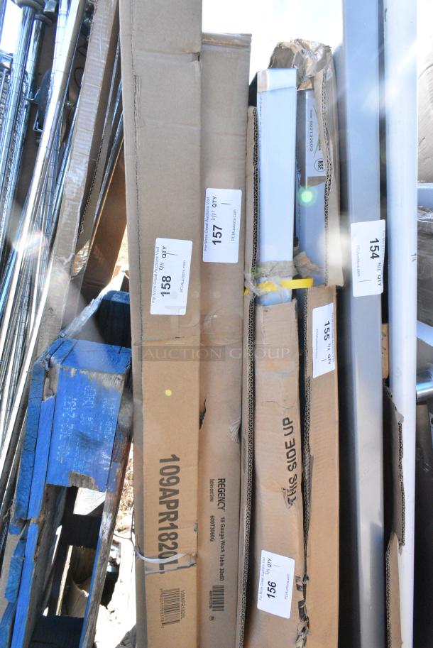 BRAND NEW SCRATCH AND DENT! Regency 600T3060G 30" x 60" 18-Gauge 304 Stainless Steel Commercial Work Table with Galvanized Legs and Undershelf. May Be Missing Pieces. - Image 2 of 3
