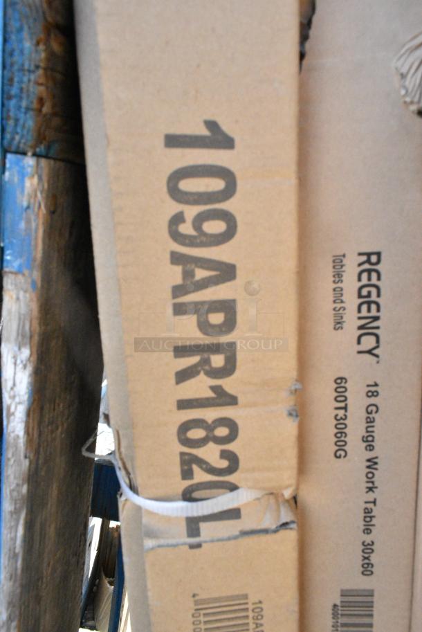 BRAND NEW SCRATCH AND DENT! Regency 109APR1820L 20 Pan End Load Bun / Sheet Pan Rack with Non-Marking Casters - Unassembled. May Be Missing Pieces. - Image 3 of 3