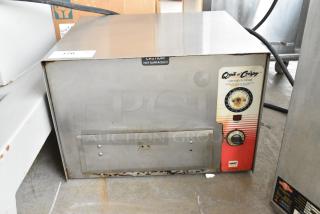 QNC GF II Stainless Steel Commercial Countertop Electric Powered Ventless Greaseless Quik N Crispy Fryer. 240 Volts.
