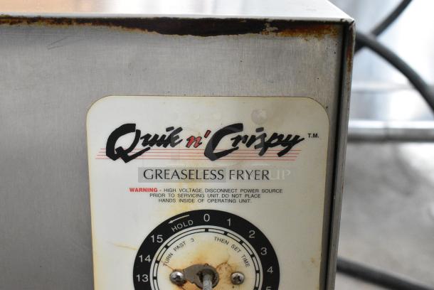 QNC GF II Stainless Steel Commercial Countertop Electric Powered Ventless Greaseless Quik N Crispy Fryer. 240 Volts. - Image 2 of 6