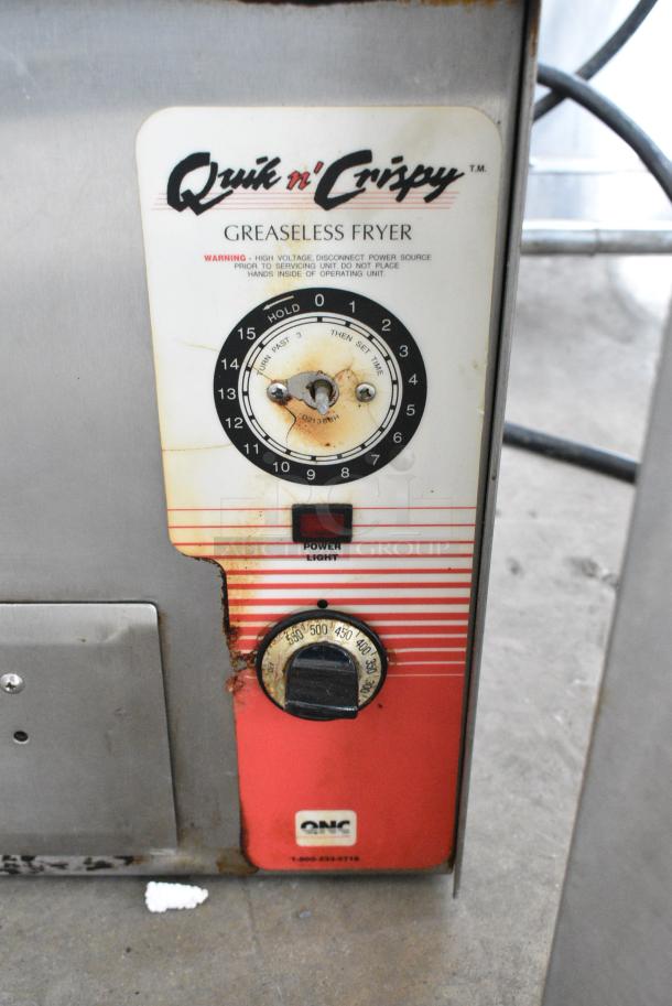 QNC GF II Stainless Steel Commercial Countertop Electric Powered Ventless Greaseless Quik N Crispy Fryer. 240 Volts. - Image 3 of 6