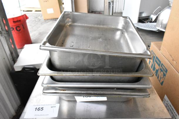 9 Various Stainless Steel Drop In Bins Including Full Size. 9 Times Your Bid! - Image 3 of 4