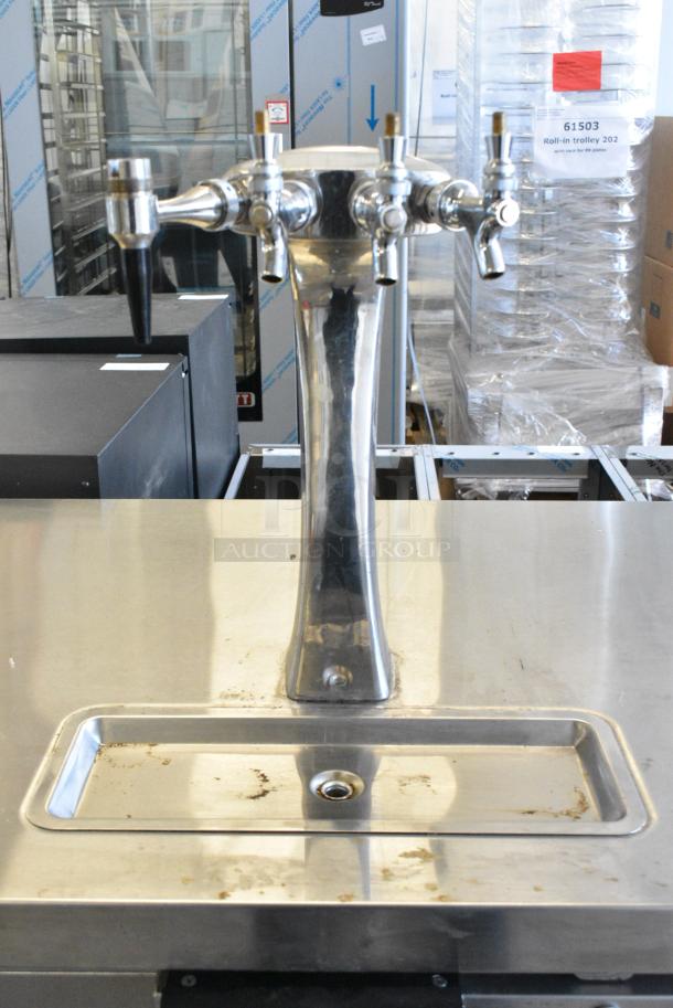 Continental KC90-SS Stainless Steel Commercial Direct Draw Kegerator w/ Single 3 Tap Beer Tower. 115 Volts, 1 Phase. Tested and Working! - Image 6 of 8