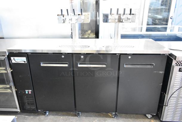 2023 Avantco 178UDD72HC Stainless Steel Commercial Direct Draw Kegerator w/ Two 4 Tap Beer Tower on Commercial Casters. 115 Volts, 1 Phase. Tested and Working! - Image 2 of 12