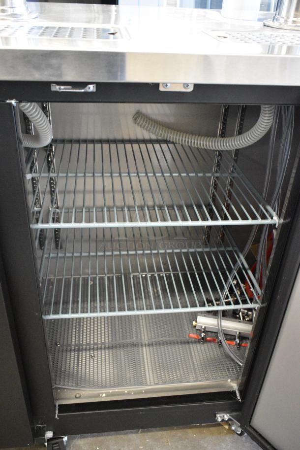 2023 Avantco 178UDD72HC Stainless Steel Commercial Direct Draw Kegerator w/ Two 4 Tap Beer Tower on Commercial Casters. 115 Volts, 1 Phase. Tested and Working! - Image 6 of 12