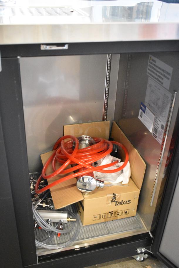 2023 Avantco 178UDD72HC Stainless Steel Commercial Direct Draw Kegerator w/ Two 4 Tap Beer Tower on Commercial Casters. 115 Volts, 1 Phase. Tested and Working! - Image 7 of 12