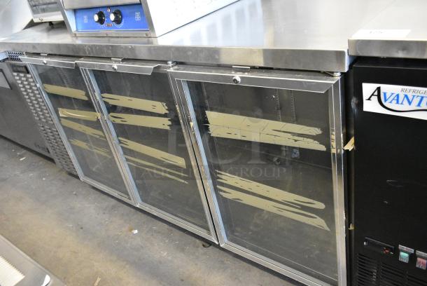 Continental BBC79-58-GD Stainless Steel Commercial 3 Door Back Bar Cooler Merchandiser. 115 Volts, 1 Phase. Tested and Working! - Image 2 of 8