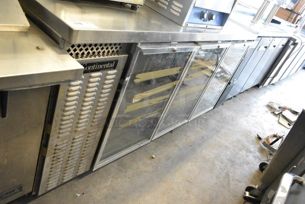 Continental BBC79-58-GD Stainless Steel Commercial 3 Door Back Bar Cooler Merchandiser. 115 Volts, 1 Phase. Tested and Working! - Image 3 of 8