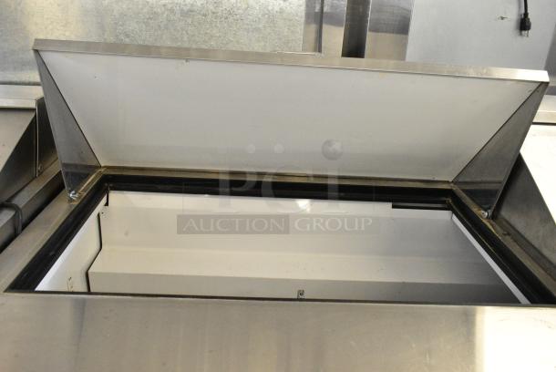 True TSSU-72-30M-B-ST Stainless Steel Commercial Sandwich Salad Prep Table Bain Marie Mega Top on Commercial Casters. 115 Volts, 1 Phase. Tested and Working! - Image 2 of 10