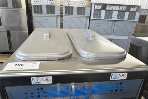 Taylor 794-33 Stainless Steel Commercial Floor Style Water Cooled 2 Flavor w/ Twist Soft Serve Ice Cream Machine on Commercial Casters. 208-230 Volts, 3 Phase. - Image 6 of 10