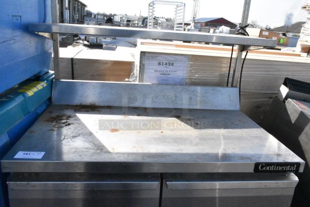 Continental SWF48-BS Stainless Steel Commercial Work Top Cooler w/ 4 Drawers and 2 Tier Over Shelf. - Image 3 of 9