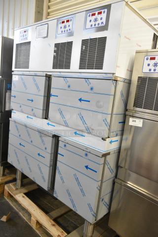 BRAND NEW SCRATCH AND DENT! Thermo-Kool Stainless Steel Commercial 4 Door Blast Chiller w/ 3 Probes. 208 Volts, 1 Phase.