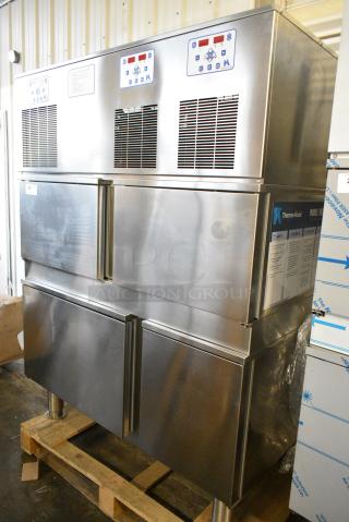 BRAND NEW SCRATCH AND DENT! Thermo-Kool TK3C-2 Stainless Steel Commercial 4 Door Blast Chiller w/ 3 Probes. 208 Volts, 1 Phase.