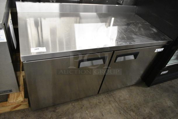 BRAND NEW SCRATCH AND DENT! 2024 Avantco 178AWT60RHC Stainless Steel Commercial 2 Door Work Top Cooler. 115 Volts, 1 Phase. Tested and Working! - Image 1 of 5