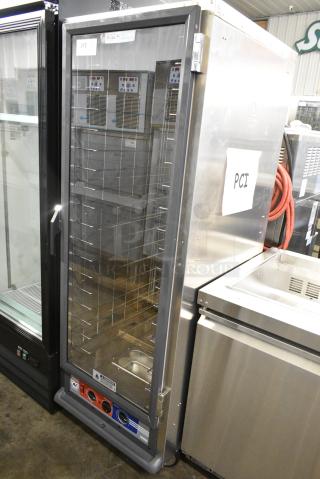 BRAND NEW SCRATCH AND DENT! 2024 Metro C5 Metal Commercial Single Door Reach In Heated Holding Cabinet on Commercial Casters. Tested and Working!