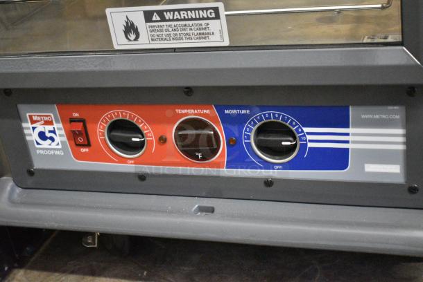 BRAND NEW SCRATCH AND DENT! 2024 Metro C5 Metal Commercial Single Door Reach In Heated Holding Cabinet on Commercial Casters. Tested and Working! - Image 4 of 6